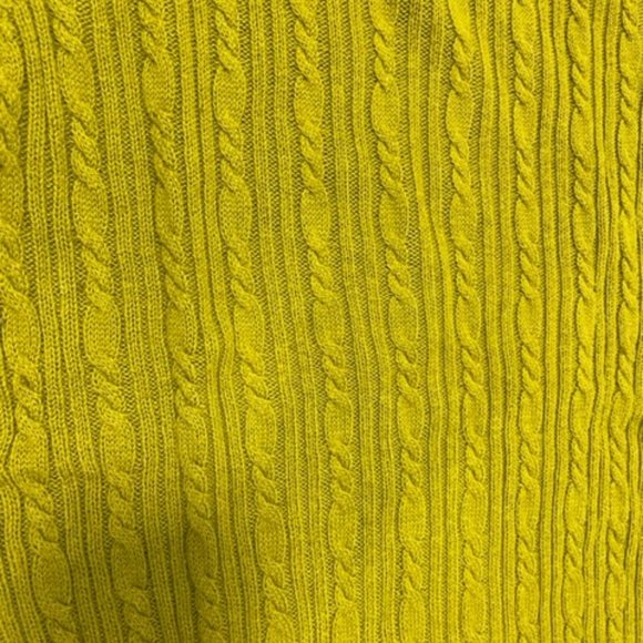 BANANA REPUBLIC Green Cable Knit Sweater with Shoulder Buttons ~ Size S… - Picture 6 of 14